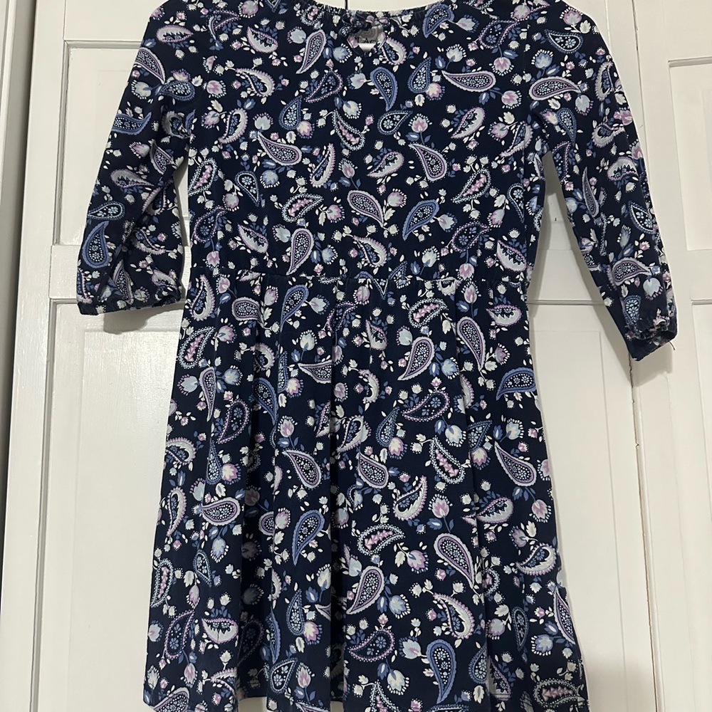 Children’s Place Girls Dress Bundle 7/8 – Paisley & Floral Cotton